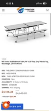 Virco Cafeteria Mobile Bench