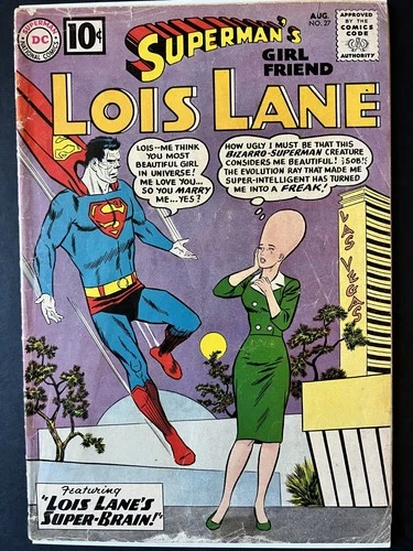 VTG Comic Superman's Girl Friend Lois Lane #27 DC 1961 Bizarro App