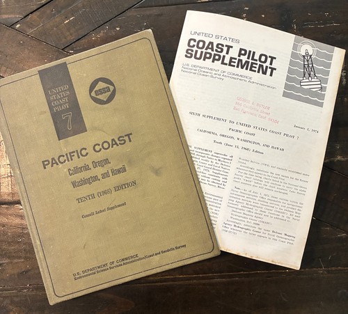PACIFIC COAST & HAWAII united states coast pilot 7 1968 10th w SUPPLEMENT lot