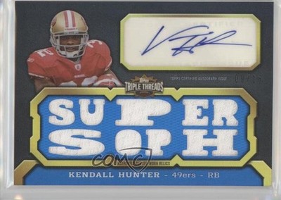2011 Topps Triple Threads Relics 9/18 Kendall Hunter #TTAR-27 Auto 0t3