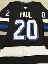 BECKETT COA NICK PAUL Signed Autographed Tampa Bay Lightning Hockey Jersey