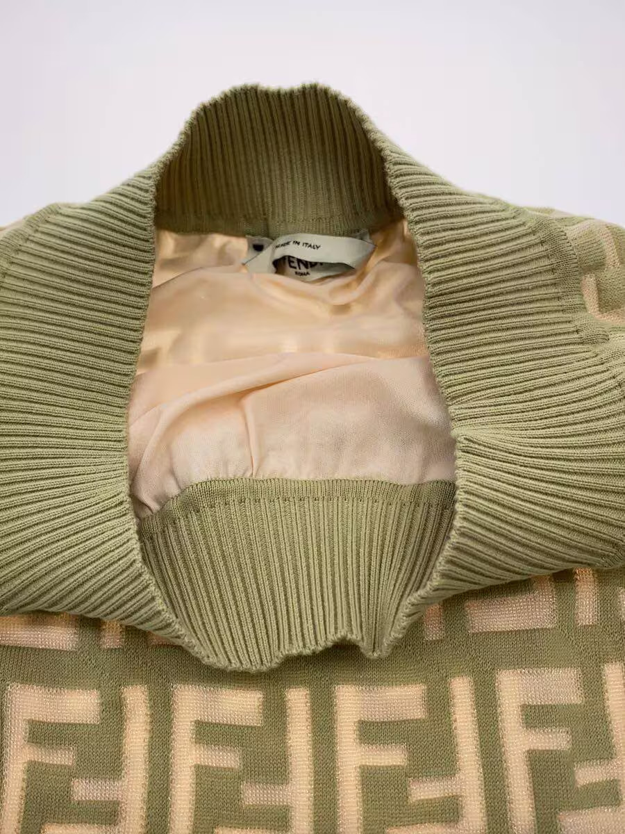 FENDI Knitwear skirt, size 40, cotton, green, FZQ583 thumbnail 3