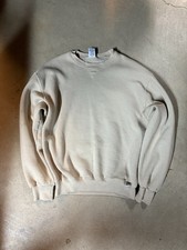 Vintage 90s Russell Athletic Crewneck Sweatshirt Cream Tan Size Medium