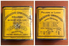 Scatola in latta POLVERE DA CACCIA SENZA FUMO Pietro Randi & C LUGO (RA)