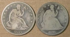 50C 1875 & 1876-CC Seated Liberty Half Dollars TWO PIECE LOT  *  AvenueCoin