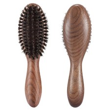 BESTOOL Hair Brush,Natural Walnut Wood  Boar Bristle Brushes for Brown