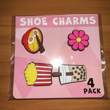 Shoe Charms Assorted Patterns Set Of 4 new