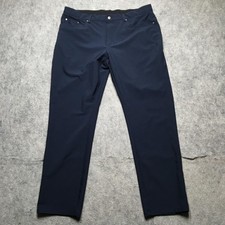 Greg Norman Pants Mens 36x30 Blue Stretch Chino 5-Pocket Golf Casual Travel