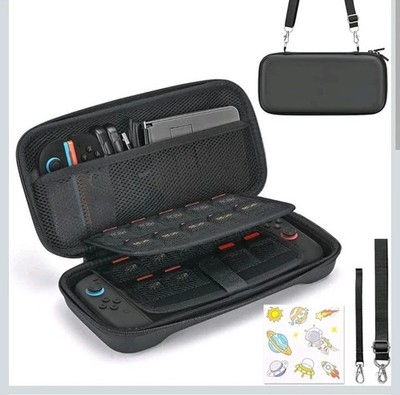 Younik Switch 2 Case Compatible w/ NS Switch 2 (2025) Black w/19 Game Card Slots