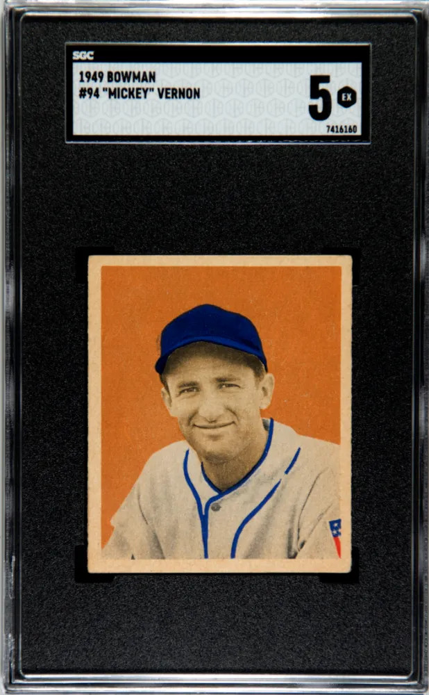 1949 Bowman Mickey Vernon #94 SGC 5