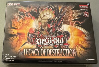 Yugioh Legacy of Destruction Mini Box 1st Edition Sealed Special Edition Token