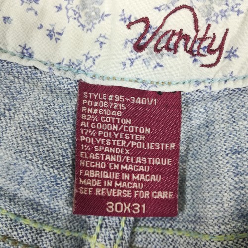 Vanity Womens Jeans Elliot Flare Blue Denim Light Wash Ripped Low Rise 30 - Bild 11 von 12