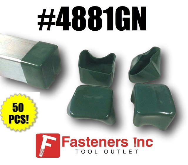 (QTY 50) Plastic GREEN End Caps Unistrut Strut Channel 15/8'' 4881GN