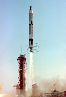Gemini-Titan 4 (GT-4) lift-off from Pad 19 Gemini Program 8X12 PHOTOGRAPH