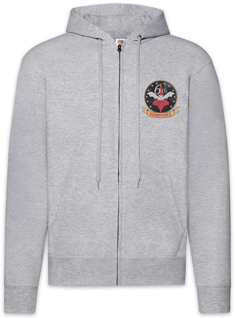 Battlestar Vampires Badge Zipper Hoodie Top Fun Galactica Space Ship Logo Symbol
