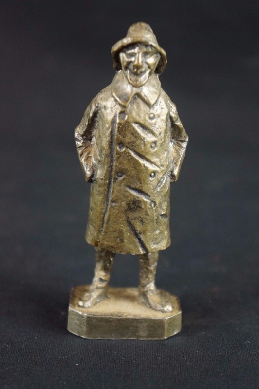Great Vintage Cast Bronze miniature figurine Sea captain folk art