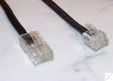 Telefon Kabel 4,6m TK RJ45 - RJ11 4-adrig 8P-6P 4C Modular Fax Tel ISDN _sL