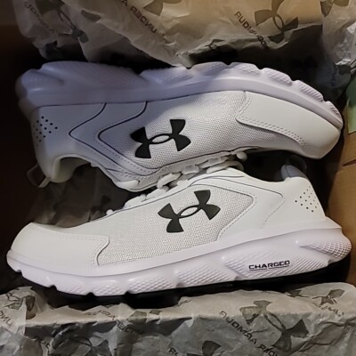 Under Armour Charged Assert 9 D Wide Shoes White Women Size 11 New In Box NIB UA