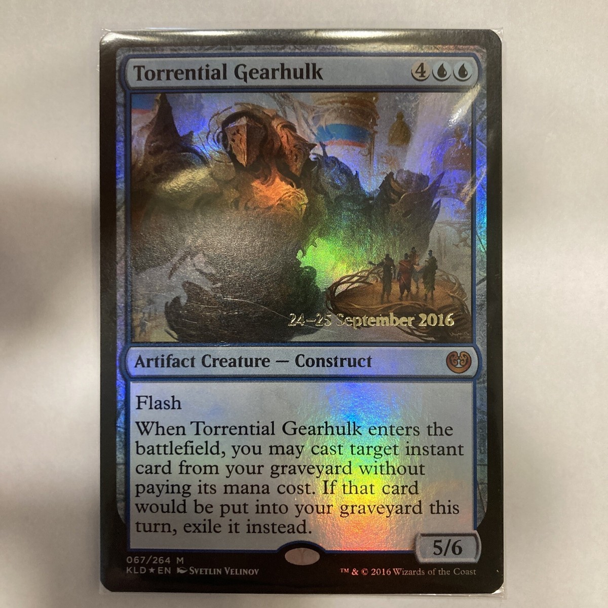 Torrential Gearhulk 1x FOIL KLD MTG Kaladesh Mythic MINT blue artifact Torrential Gearhulk 1x FOIL KLD MTG Kaladesh Mythic MINT blue artifact
