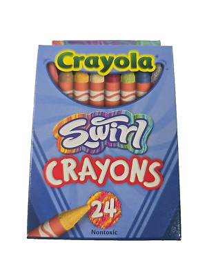 Crayola Swirl Crayons 24 Ct Multicolor Crayons Nontoxic