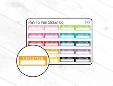 2143~~Declutter Planner Stickers.