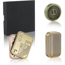 Magnetic Metal Fidget Toys Haptic Coin Poker Card EDC Fidget Toys Relieve Stress