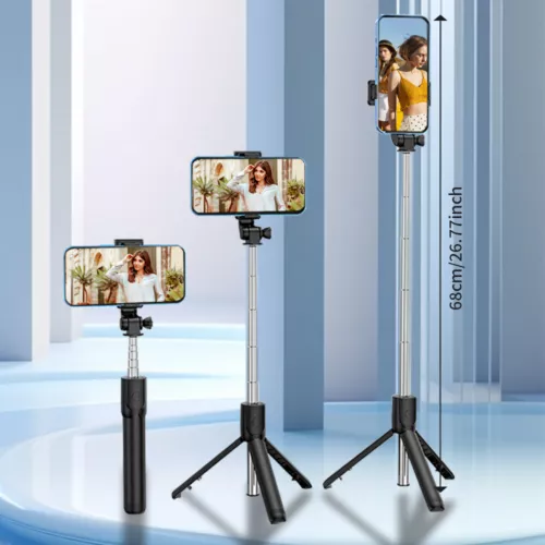 Selfie Stick Bluetooth Remote Tripod Mobile Phone Holder Stand Universal 360° - Picture 4 of 12