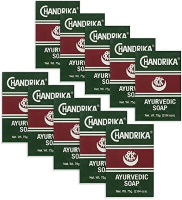 Chandrika Soap Ayurvedic Herbal And Vegetable Oil Soap - 2.64 Oz - Case Of 10