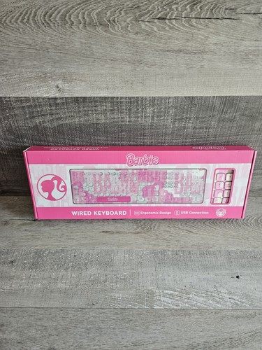 NEW Barbie Doll Wired Computer Keyboard w/USB Connection and Ergonomic Design - Picture 4 of 7