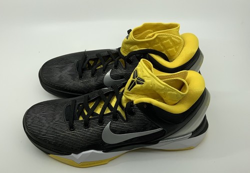 Nike NEW Mens Zoom Kobe VII 7 Supreme Black Silver Yellow US Size 7.5 Authentic - Picture 10 of 17