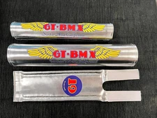 G T PAD SET PRO frame handlebars bar Stem bmx Re Made silver
