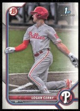 2022 Bowman Prospects Logan Cerny Philadelphia Phillies #BP-120 1st Bowman NM