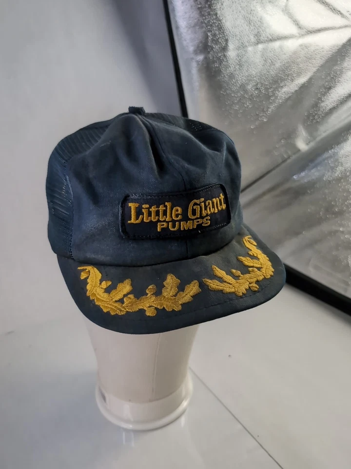 Rare Vintage Litle Giant Pumps Adult Hat Cap Adjustable, Navy Gold Leaf - Image 3 of 4