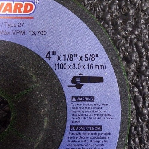 4" Coated Fiber Disc, 5/8" Mounting Hole Size, Coarse, 60 Grit, 50PK (TS) - Picture 2 of 8