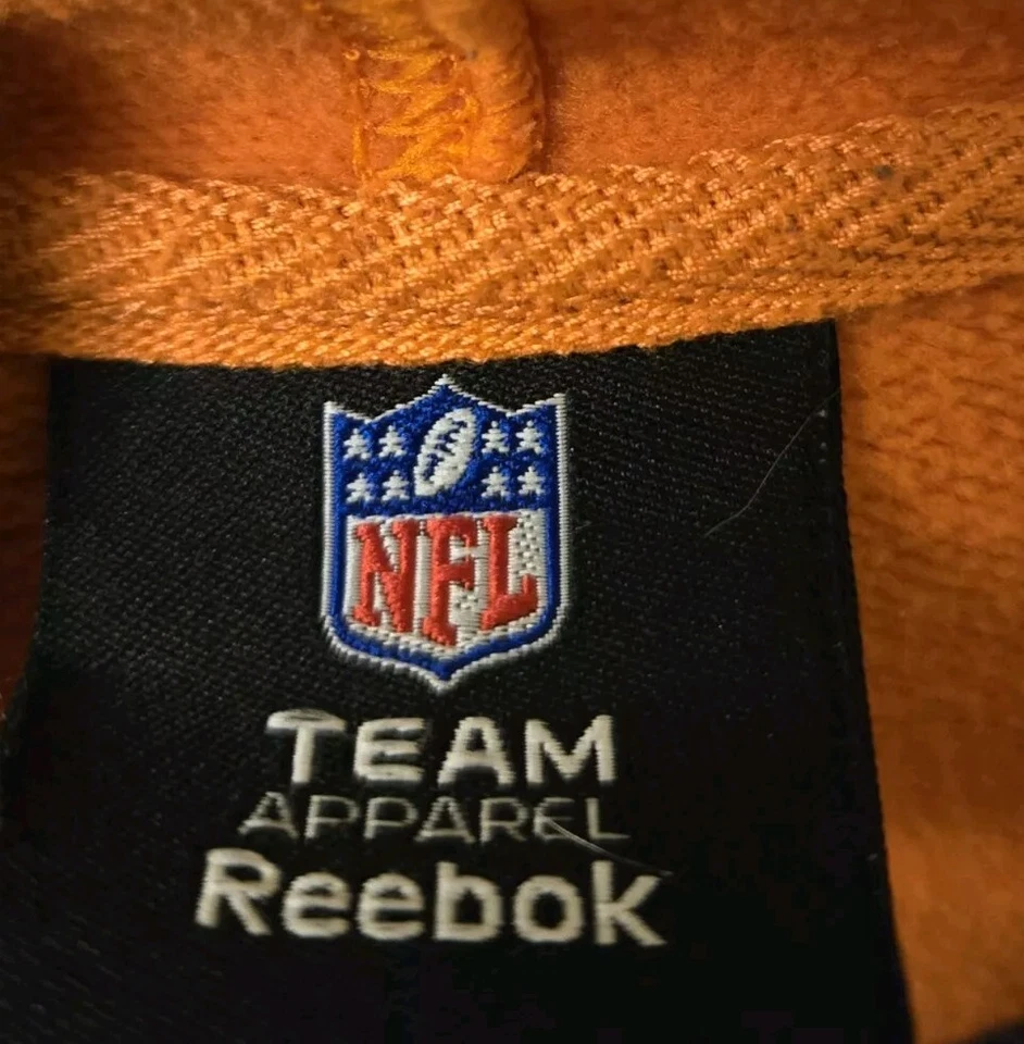 Moletom com capuz ReebokNFL Team Apparel Chicago Bears meninos jovens tamanho G (14/16) bolso azul - Imagem 3 de 4