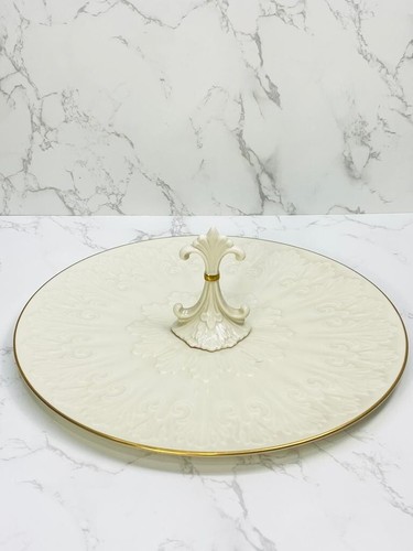 Lenox Chateau Collection Serving platter 12 1/2” Ivory with Gold Trim ( WEDDING) - Picture 2 of 6