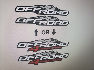OFF ROAD or OFF ROAD 4WD Decal Stickers fits GMC Canyon & Other Models (PAIR)