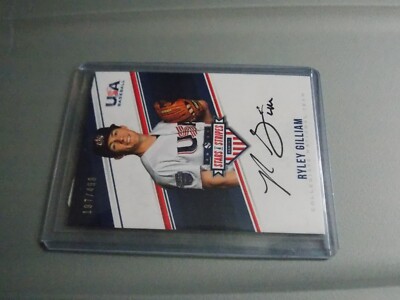 2018 USA Stars and Stripes College AUTO Black Ink Ryley Gilliam 197/499