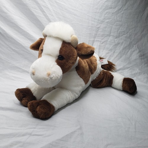 Gund Peluche Mucca Mooly Peluche 15" Berretti Lunghi Marrone Bianco - Foto 4 di 7