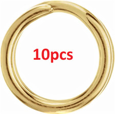 10 TINY 2.3mm ID 3.5mm OD 3.6mm 14k Yellow Gold Round Split Jump Ring USA