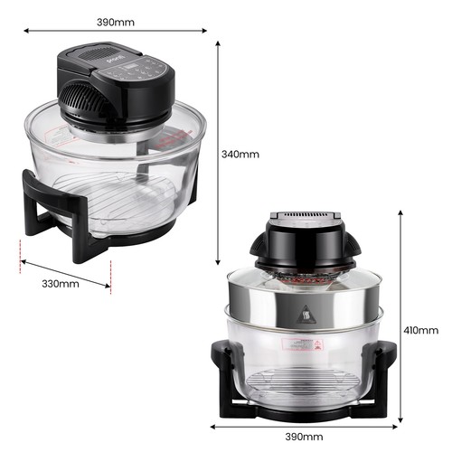 Pronti 17L Digital Halogen Turbo Black Convection Oven Broiler Cooker Defrost - Picture 3 of 11