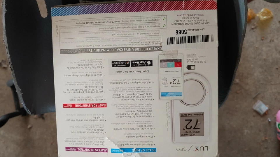 Lux / Geo Wifi Thermostat -White Color Compatible with Alexa & Google Assistant - Image 3 of 4