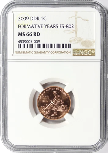 2009 1c DDR Formative Years Lincoln Cent FS-802 NGC MS66RD