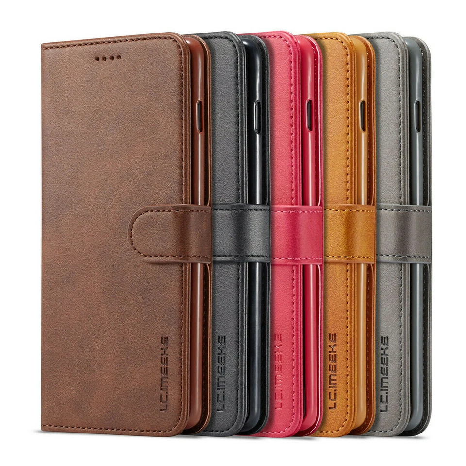 Leather Case For Samsung S25 S24 S23 S22 Ultra S21 A16 A56 A55 Flip Wallet Cover - Image 2 of 4