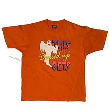 Vintage Halloween This is As Dressed Up As I Get Ghost Single Stitch Tshirt - XL
