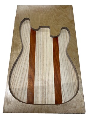 Swanp Ash + Padauk Elektrisch / E-Bass Körper Blank,5 Teile Geklebt,Gratis Ship