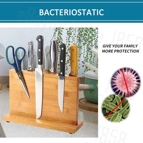 Magnet Knife Holder Cutlery Bamboo Storage Stand Rack Block Kitchen Stand Tool - Picture 11 of 12