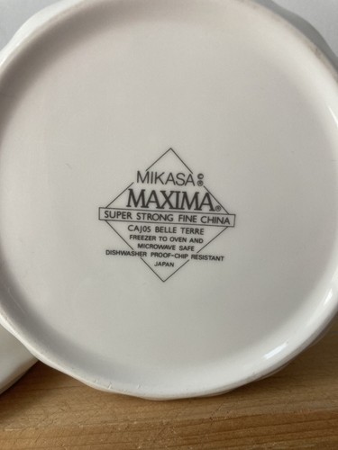 Mikasa Belle Terra Maxima Sugar Bowl Dish Lid CAJ05 Perfect Walnut Berries White - Picture 10 of 11