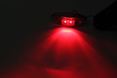 4 Luci LED Rosse Oblunghe Per Rimorchio - Fari Laterali/posizione Con Marchio RADIANT - Foto 3