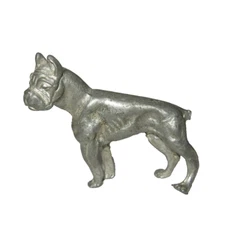 Metal Boxer Figurine Dog 2 1/4" tall